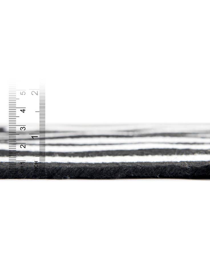 Detail image of Custom Black and White Easy-Clean Eco Verse Washable Indoor / Outdoor Rug