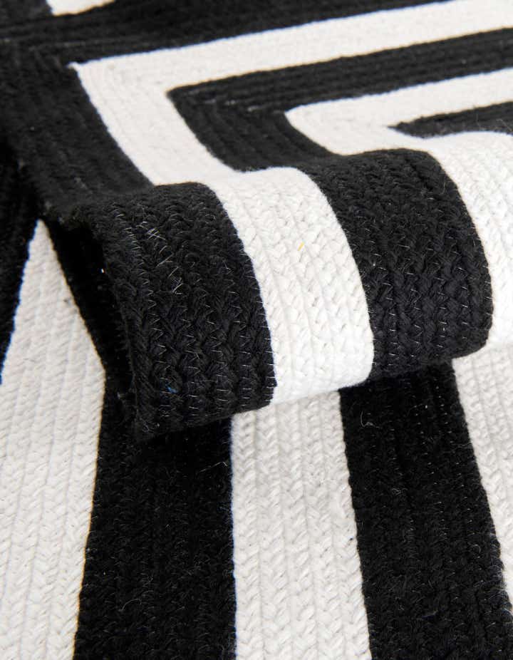 Custom Black and White Easy-Clean Eco Verse Washable Indoor / Outdoor Rug