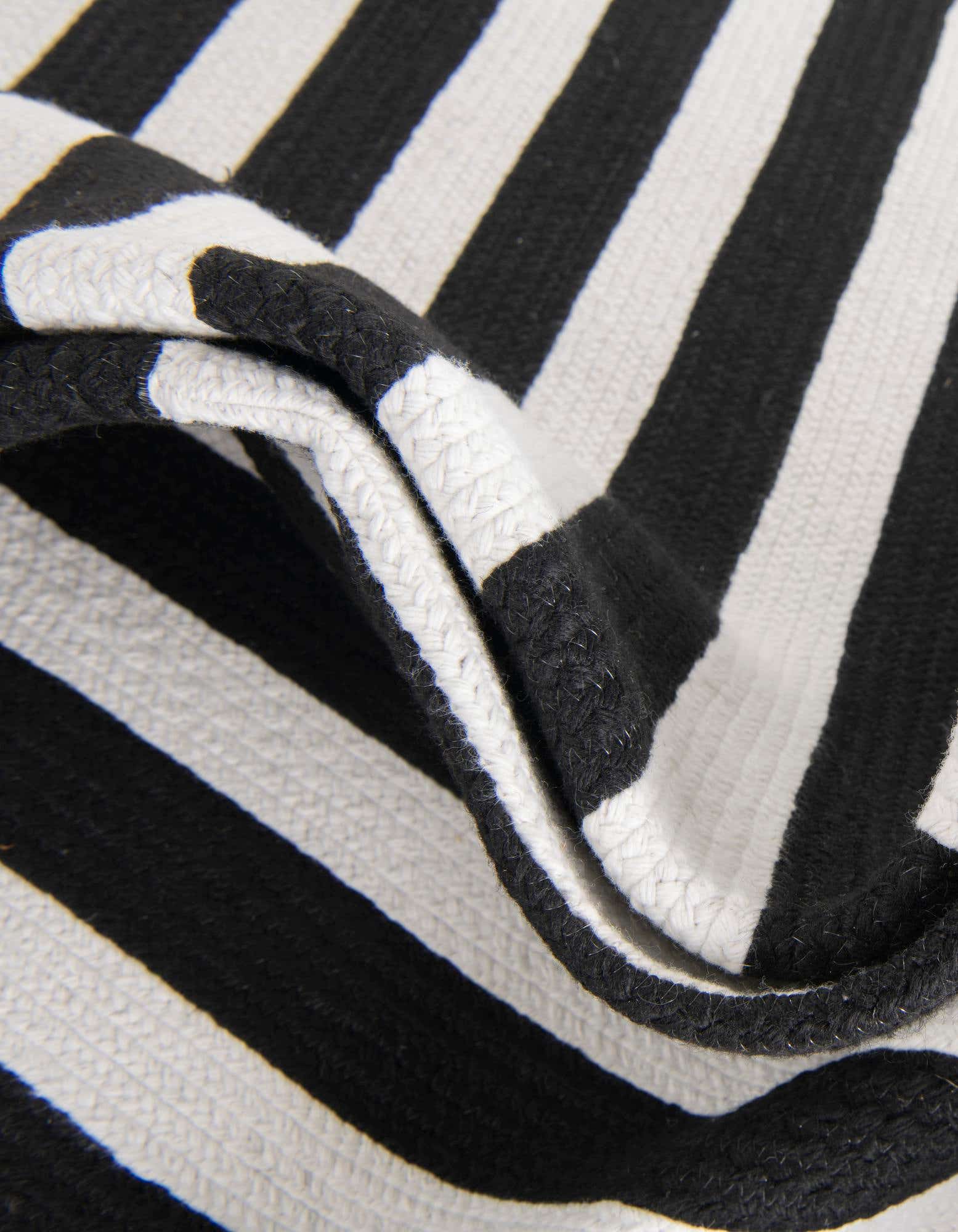 Custom Black and White Easy-Clean Eco Verse Washable Indoor / Outdoor Rug