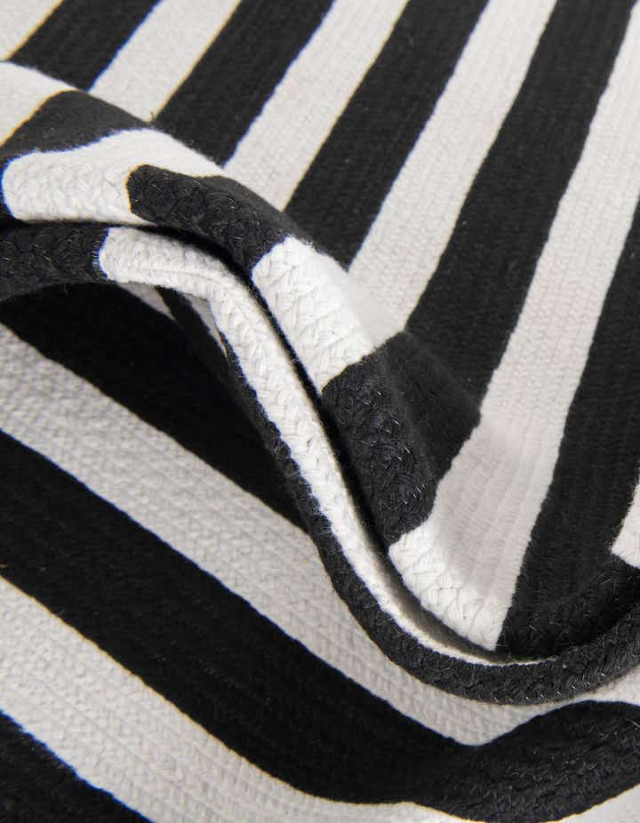 Custom Black and White Easy-Clean Eco Verse Washable Indoor / Outdoor Rug