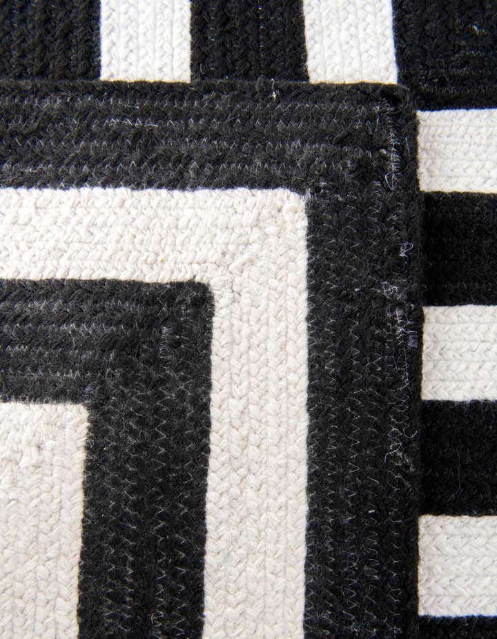 Custom Black and White Easy-Clean Eco Verse Washable Indoor / Outdoor Rug