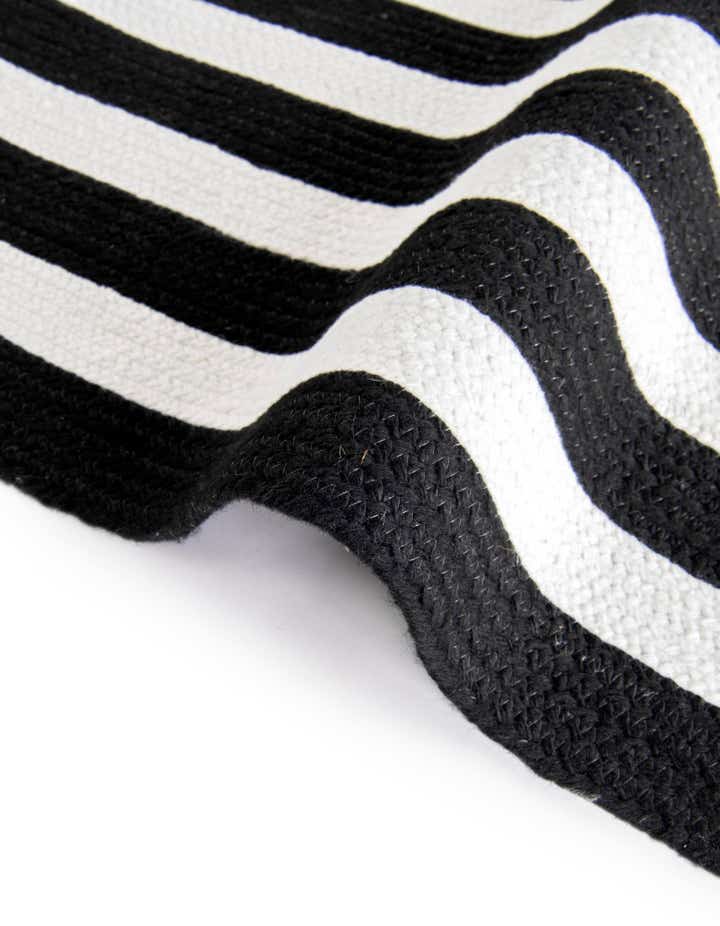 Custom Black and White Easy-Clean Eco Verse Washable Indoor / Outdoor Rug