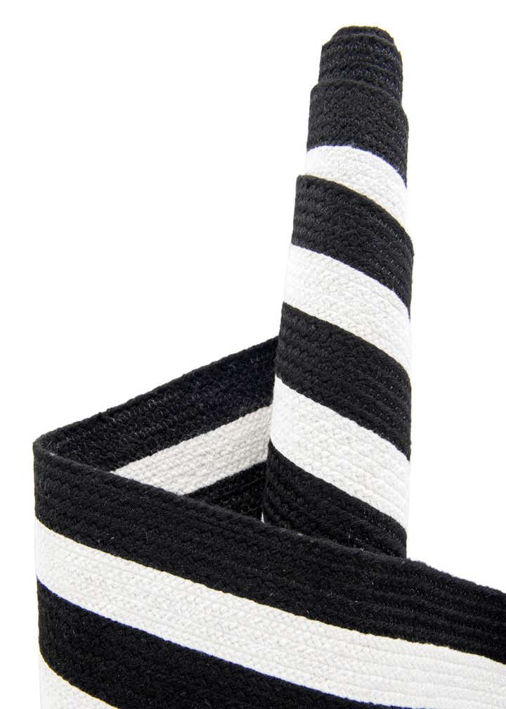 Custom Black and White Easy-Clean Eco Verse Washable Indoor / Outdoor Rug