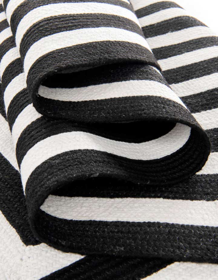Custom Black and White Easy-Clean Eco Verse Washable Indoor / Outdoor Rug