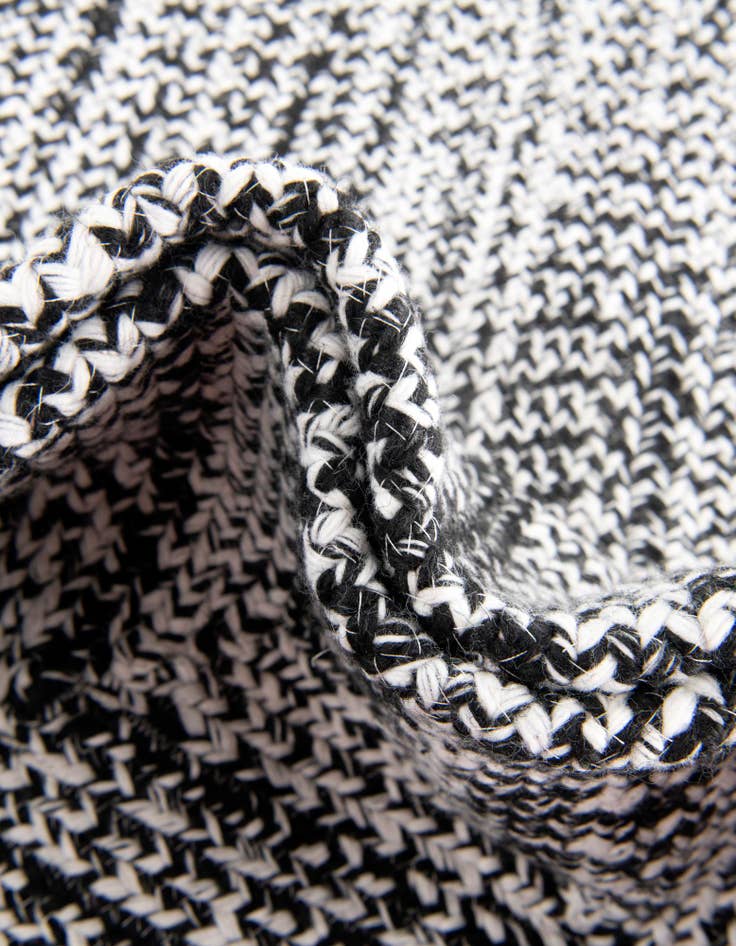 Detail image of Custom Black and White Easy-Clean Eco Verse Washable Indoor / Outdoor Rug