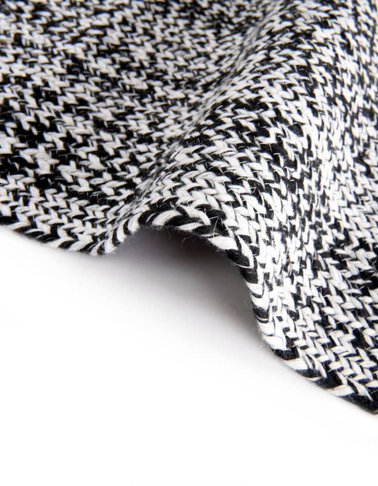 Detail image of Custom Black and White Easy-Clean Eco Verse Washable Indoor / Outdoor Rug