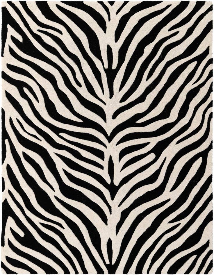 Detail image of 5' 1 x 8' Hand Tufted Safari Wool Rug