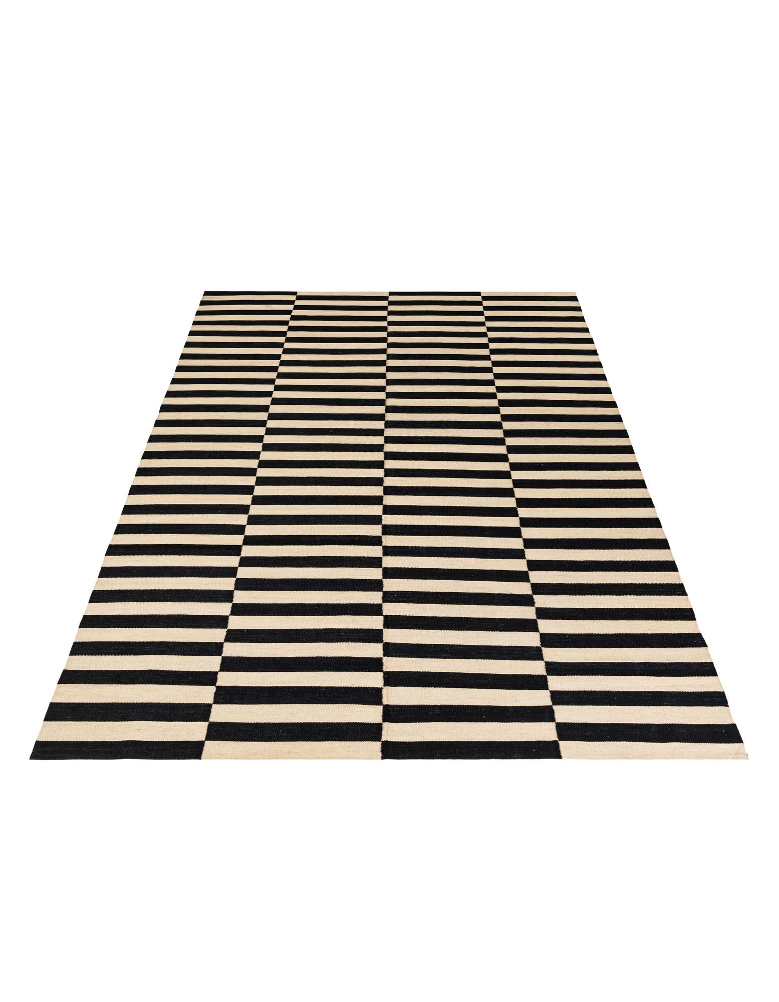 8' 3 x 11' 1 Hand Woven Kilim Modern Wool Rug