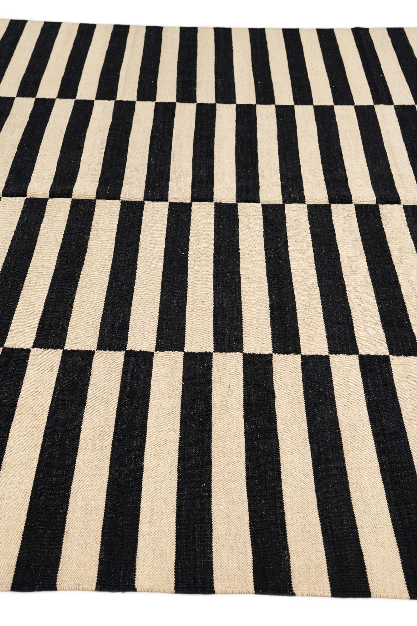8' 3 x 11' 1 Hand Woven Kilim Modern Wool Rug