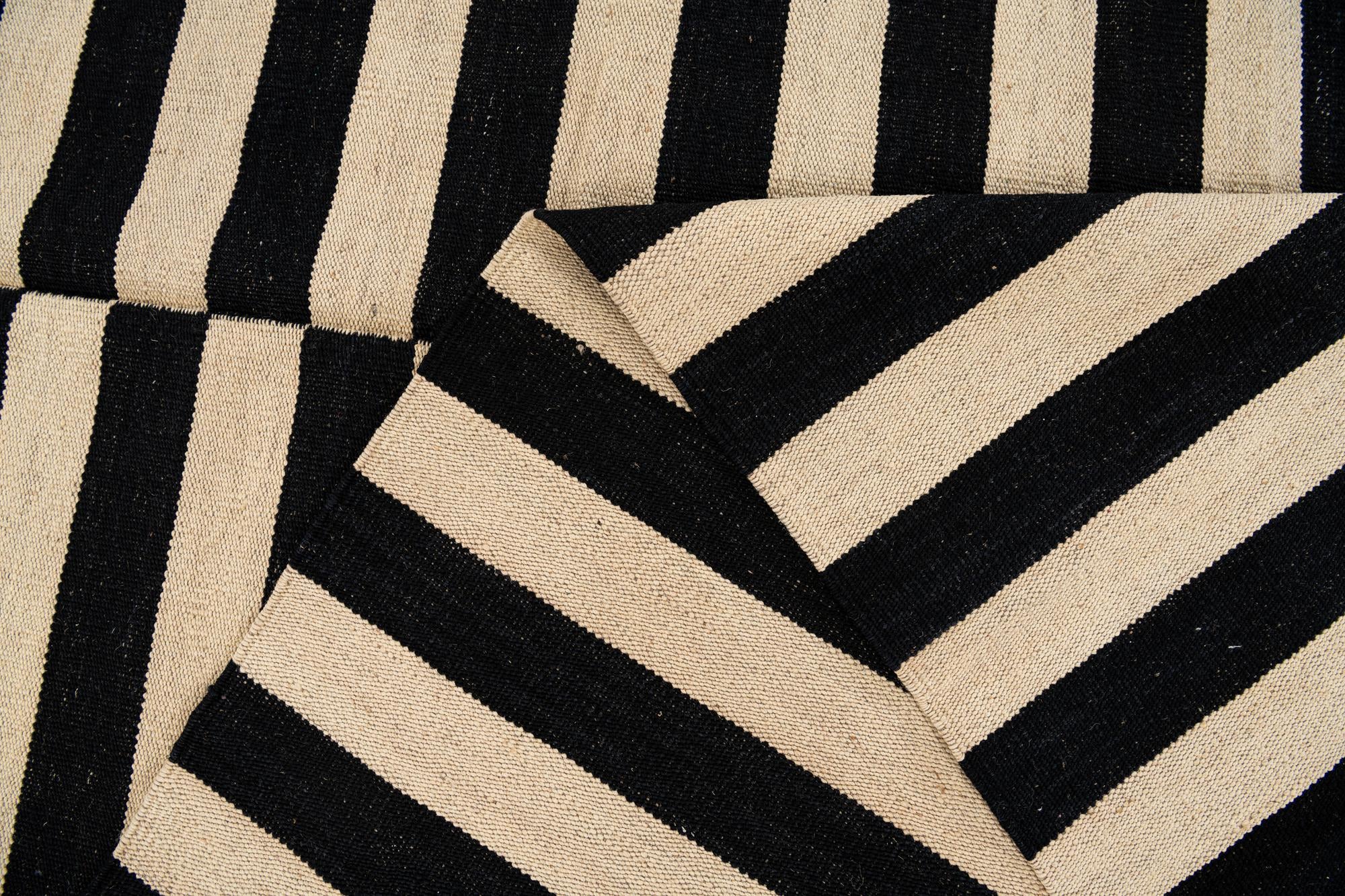 8' 3 x 11' 1 Hand Woven Kilim Modern Wool Rug