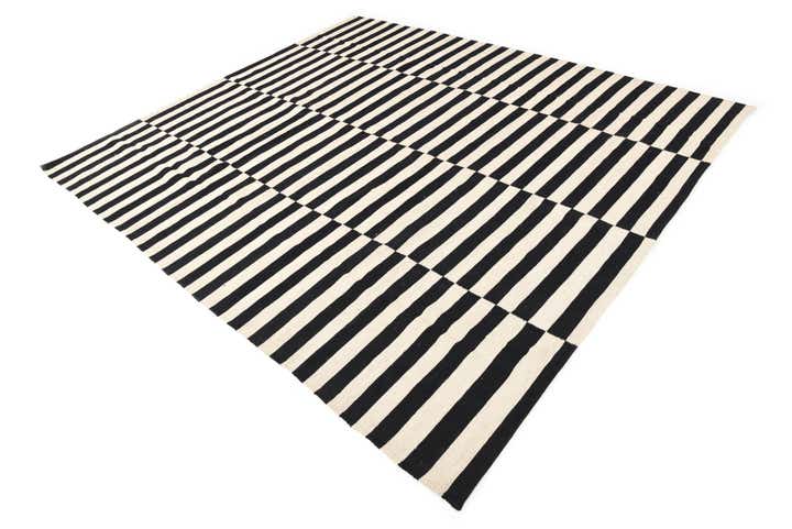 8' 4 x 9' 8 Hand Woven Kilim Modern Wool Rug