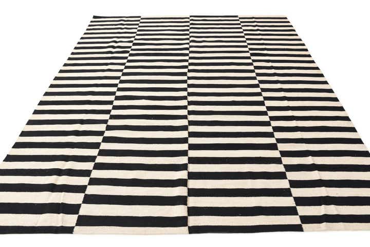 8' 4 x 9' 8 Hand Woven Kilim Modern Wool Rug