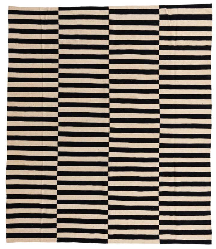 8' 4 x 9' 8 Hand Woven Kilim Modern Wool Rug