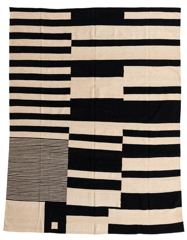 Detail image of 8' 7 x 10' Hand Woven Kilim Modern Wool Rug