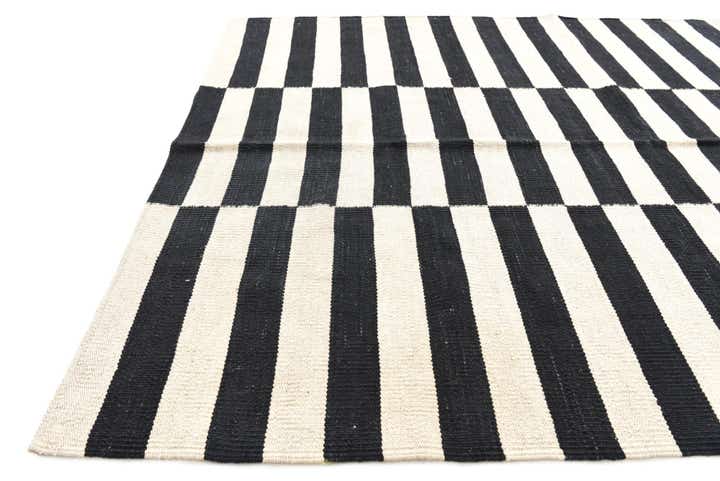 4' 2 x 5' 10 Hand Woven Kilim Modern Wool Rug