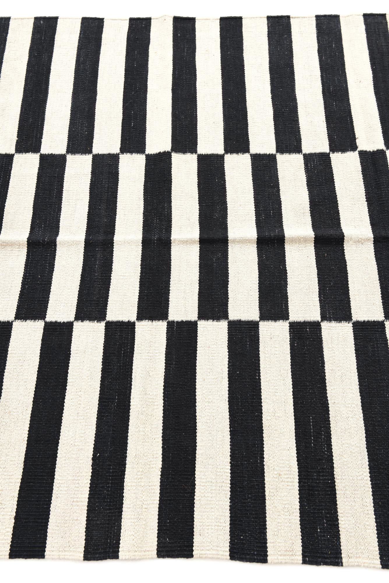 4' 2 x 5' 10 Hand Woven Kilim Modern Wool Rug