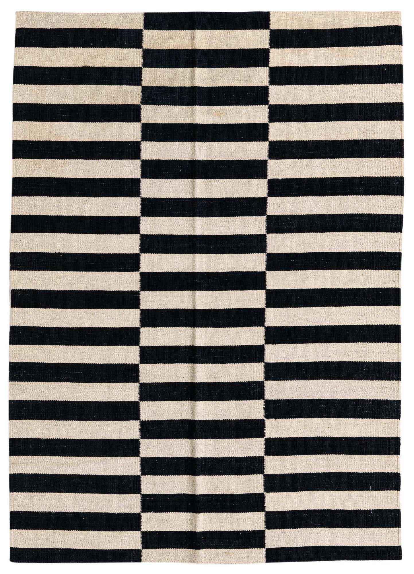 4' 2 x 5' 10 Hand Woven Kilim Modern Wool Rug