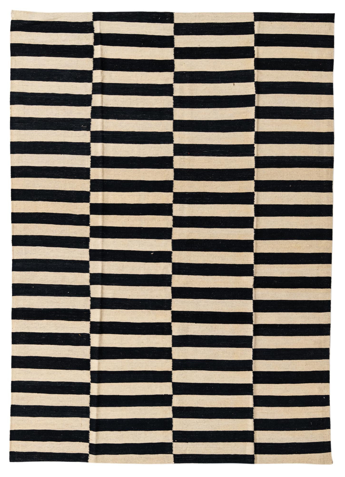 5' 7 x 7' 10 Hand Woven Kilim Modern Wool Rug