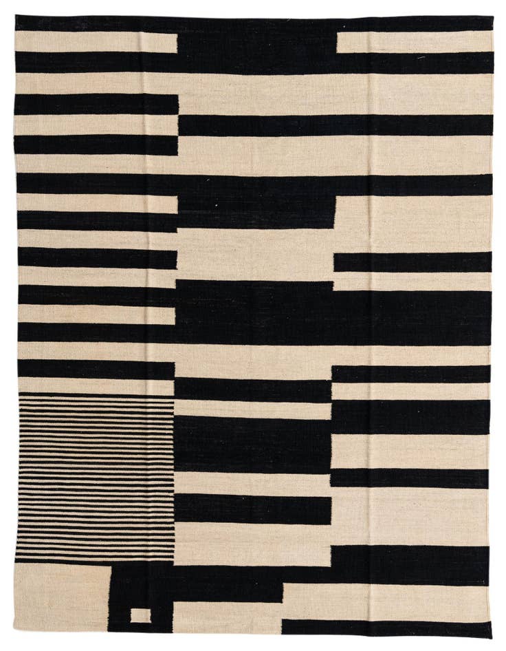 Detail image of 5' 9 x 7' 9 Hand Woven Kilim Modern Wool Rug