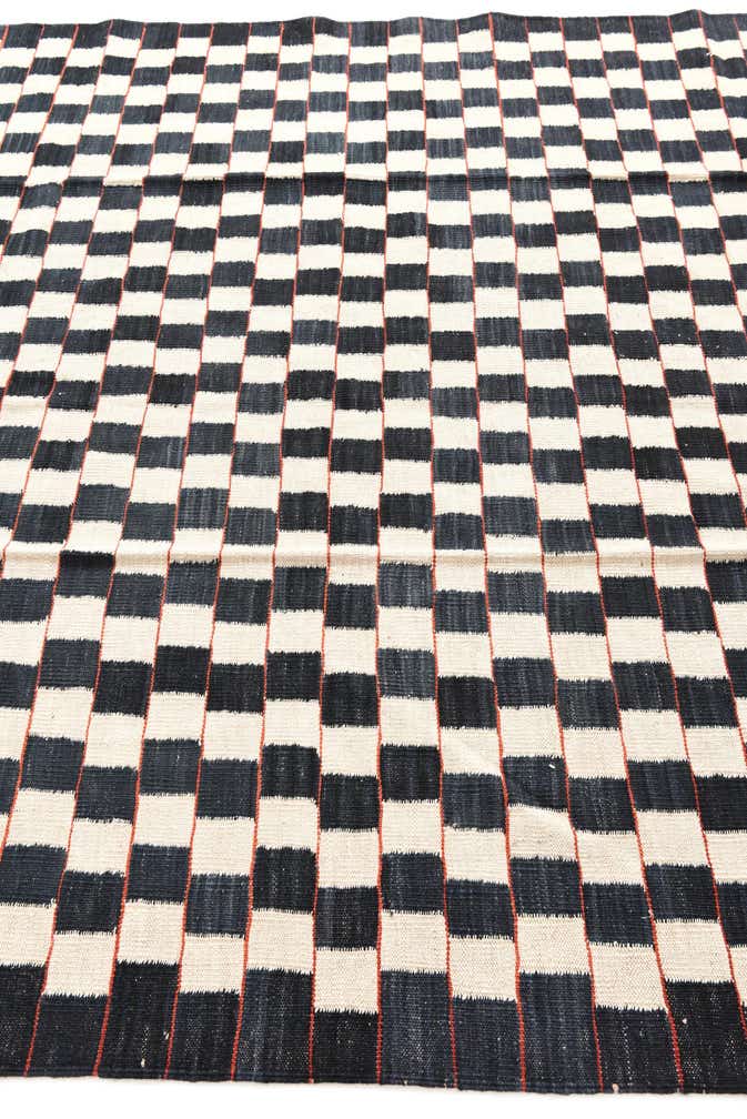 6' 8 x 9' 8 Hand Woven Kilim Modern Wool Rug