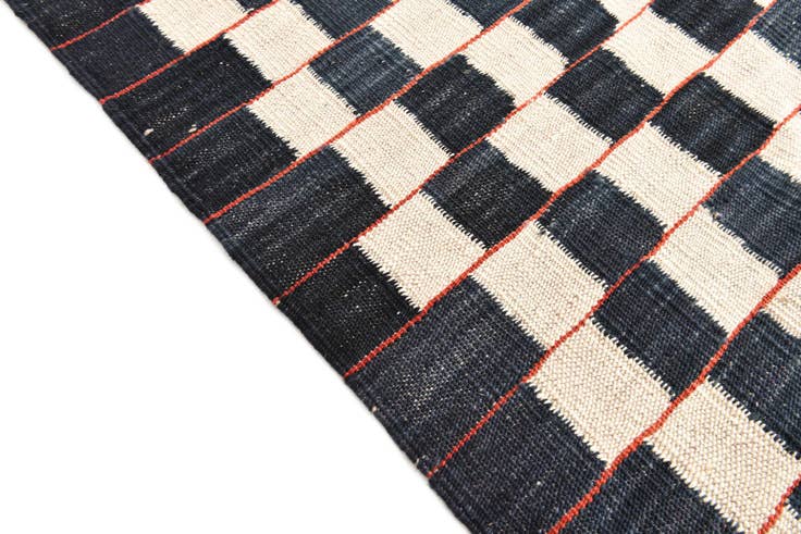 Detail image of 6' 8 x 9' 8 Hand Woven Kilim Modern Wool Rug