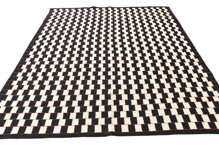 8' 3 x 9' 5 Hand Woven Kilim Modern Wool Rug