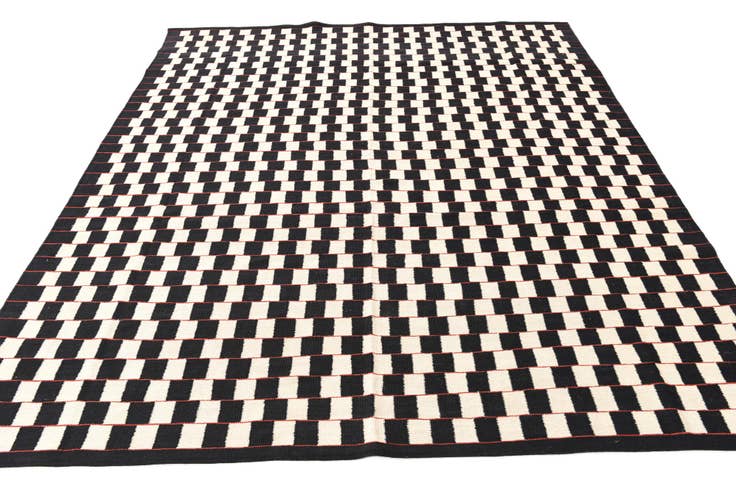 Detail image of 8' 3 x 9' 5 Hand Woven Kilim Modern Wool Rug