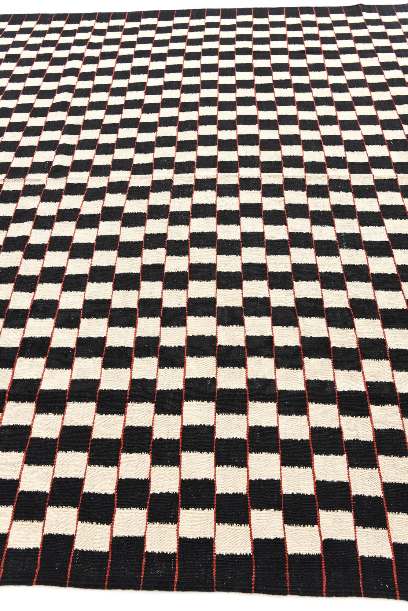 8' 3 x 9' 5 Hand Woven Kilim Modern Wool Rug
