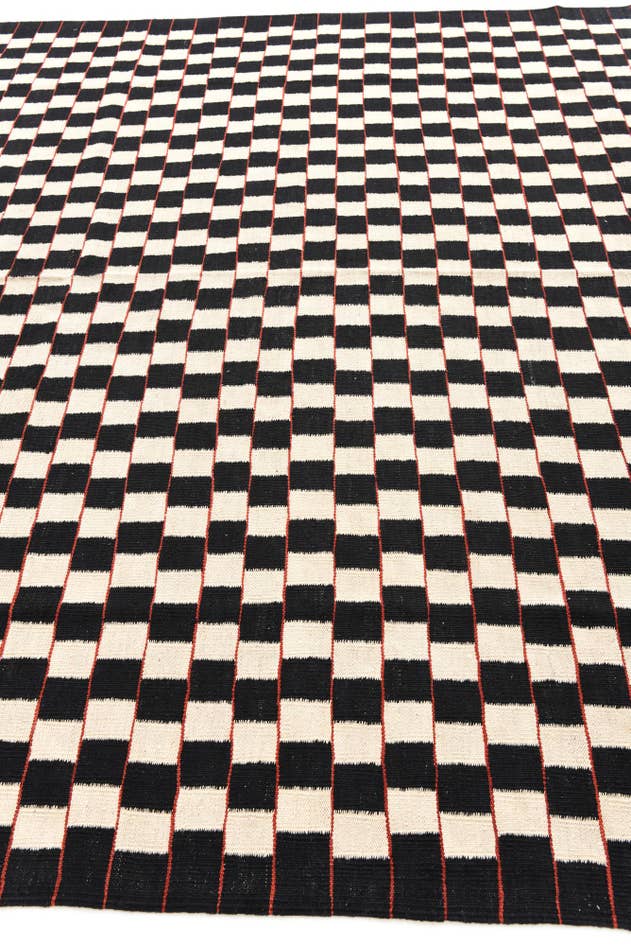 Detail image of 8' 3 x 9' 5 Hand Woven Kilim Modern Wool Rug