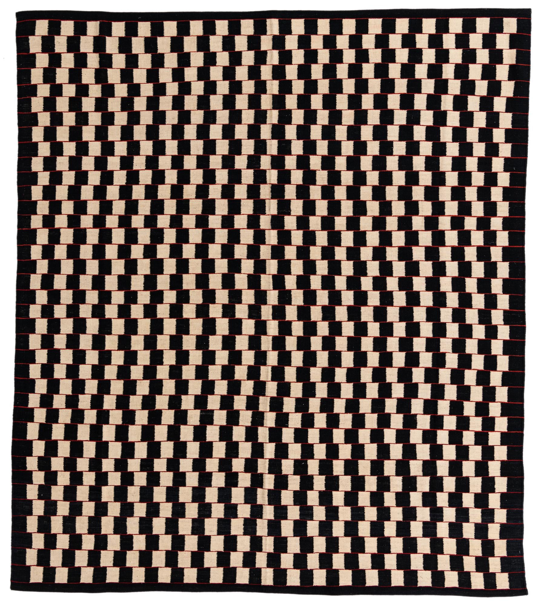 8' 3 x 9' 5 Hand Woven Kilim Modern Wool Rug