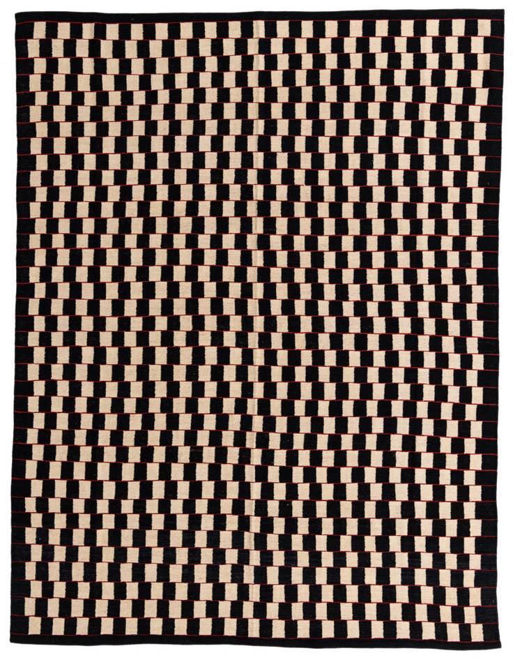 Detail image of 8' 3 x 9' 5 Hand Woven Kilim Modern Wool Rug