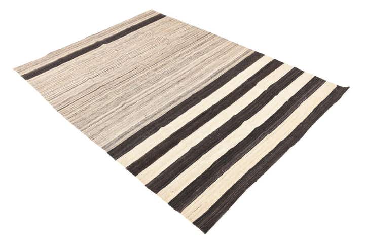 4' 2 x 5' 10 Hand Woven Kilim Modern Wool Rug