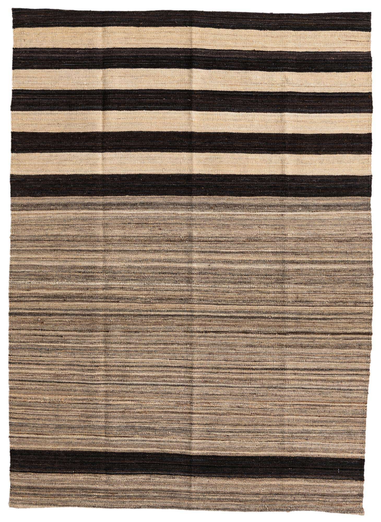 4' 2 x 5' 10 Hand Woven Kilim Modern Wool Rug