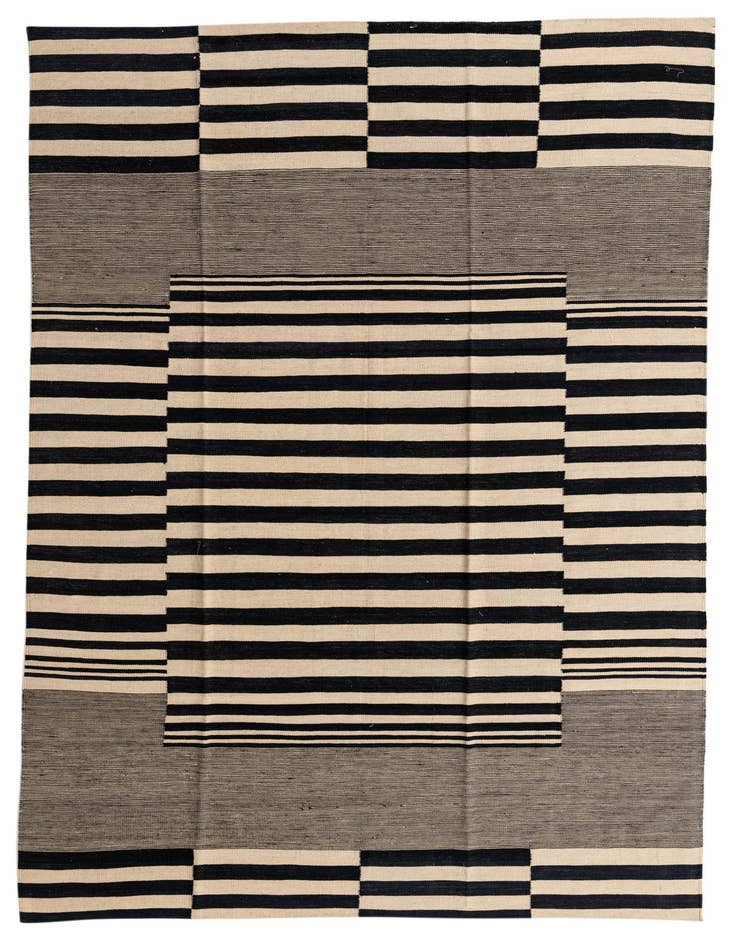 Detail image of 7' x 10' Hand Woven Kilim Modern Wool Rug