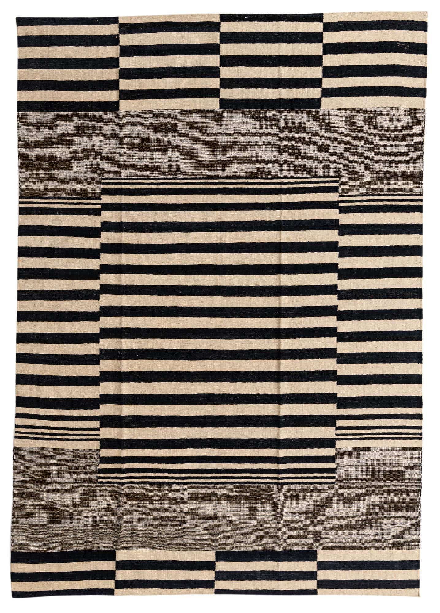 7' x 10' Hand Woven Kilim Modern Wool Rug