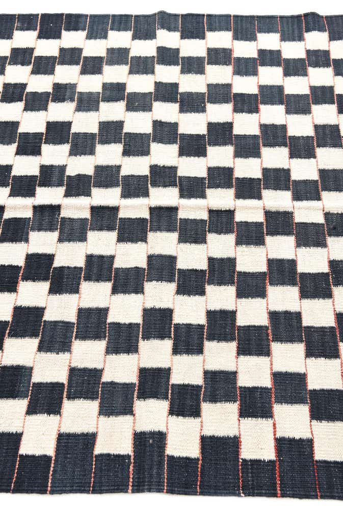 4' 5 x 5' 10 Hand Woven Kilim Modern Wool Rug