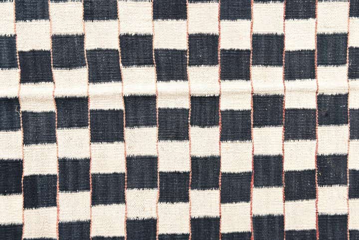 4' 5 x 5' 10 Hand Woven Kilim Modern Wool Rug