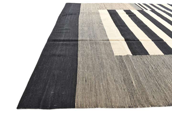 7' x 9' 9 Hand Woven Kilim Modern Wool Rug