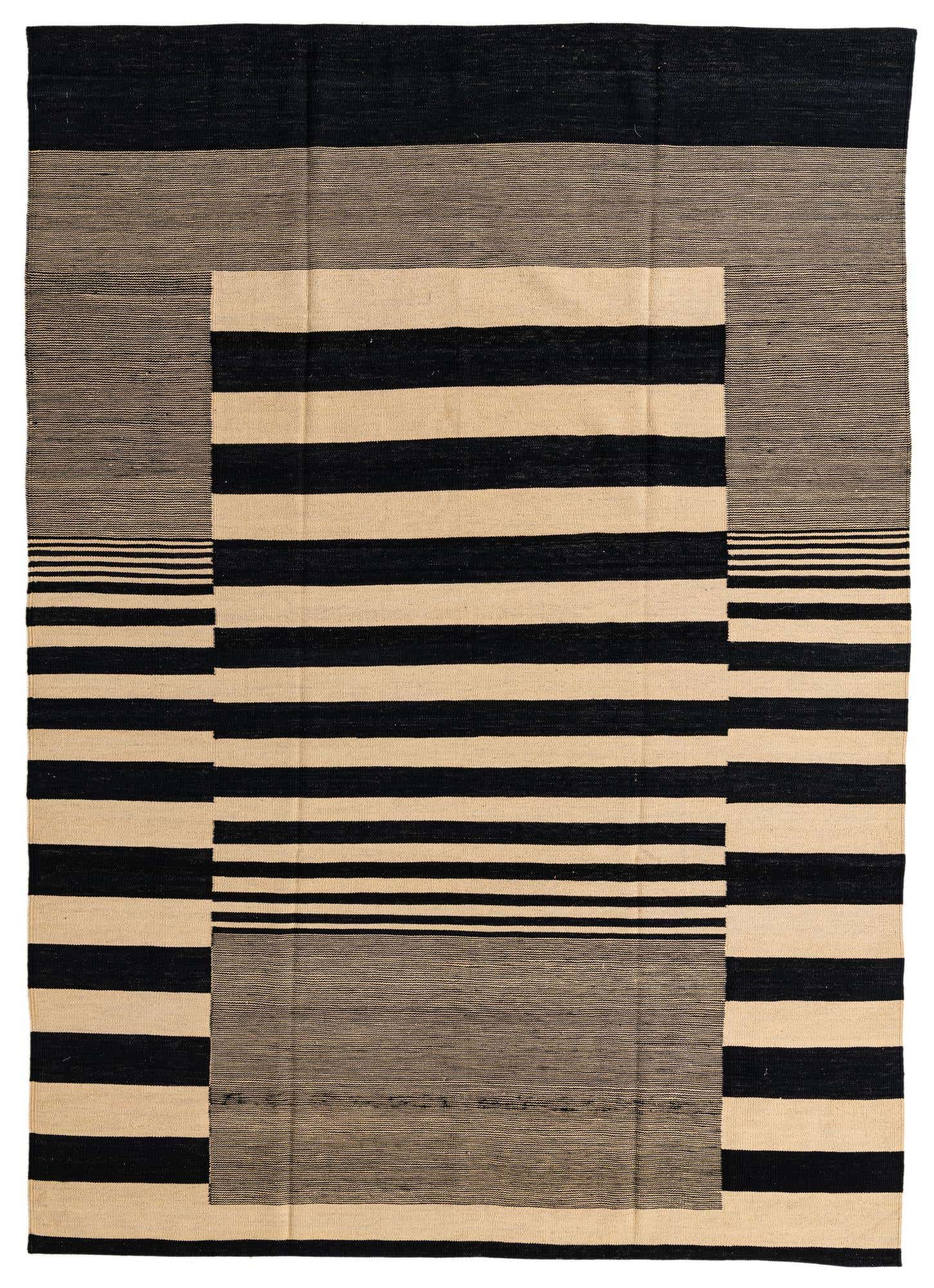 7' x 9' 9 Hand Woven Kilim Modern Wool Rug