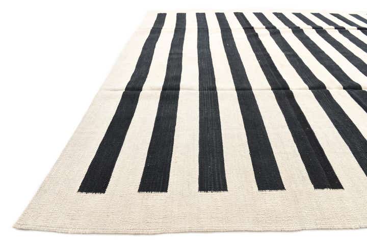 6' 7 x 9' 7 Hand Woven Kilim Modern Wool Rug