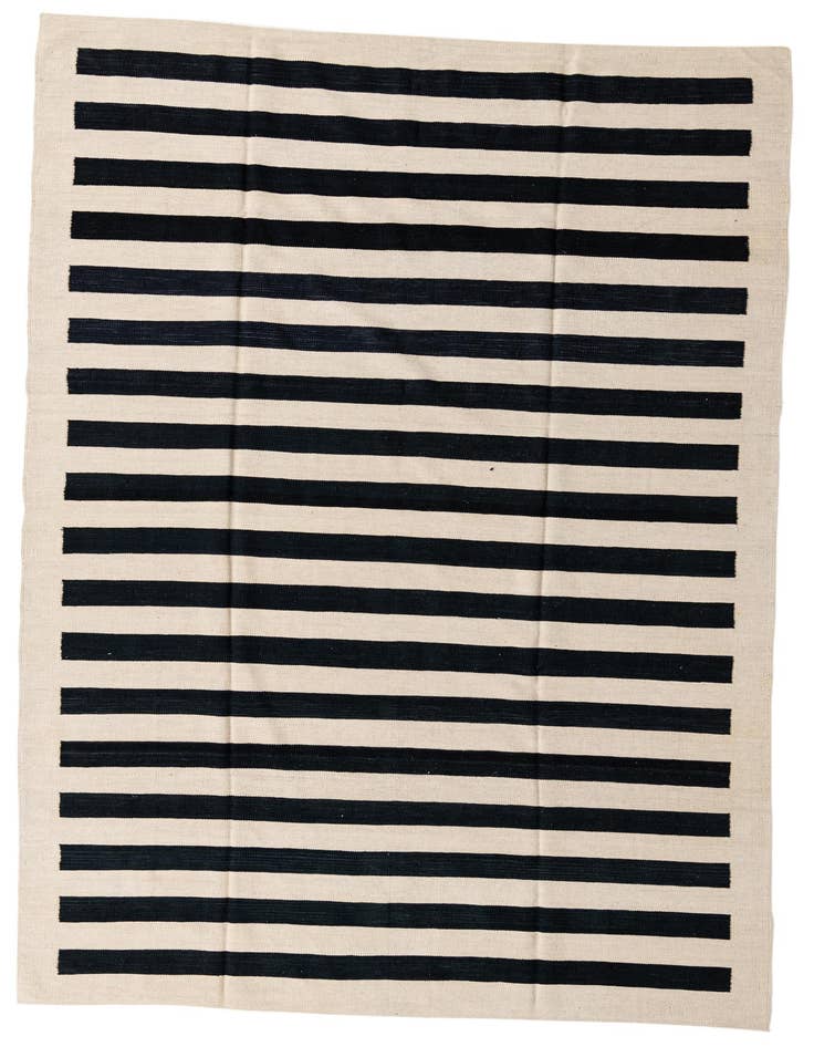 Detail image of 6' 7 x 9' 7 Hand Woven Kilim Modern Wool Rug