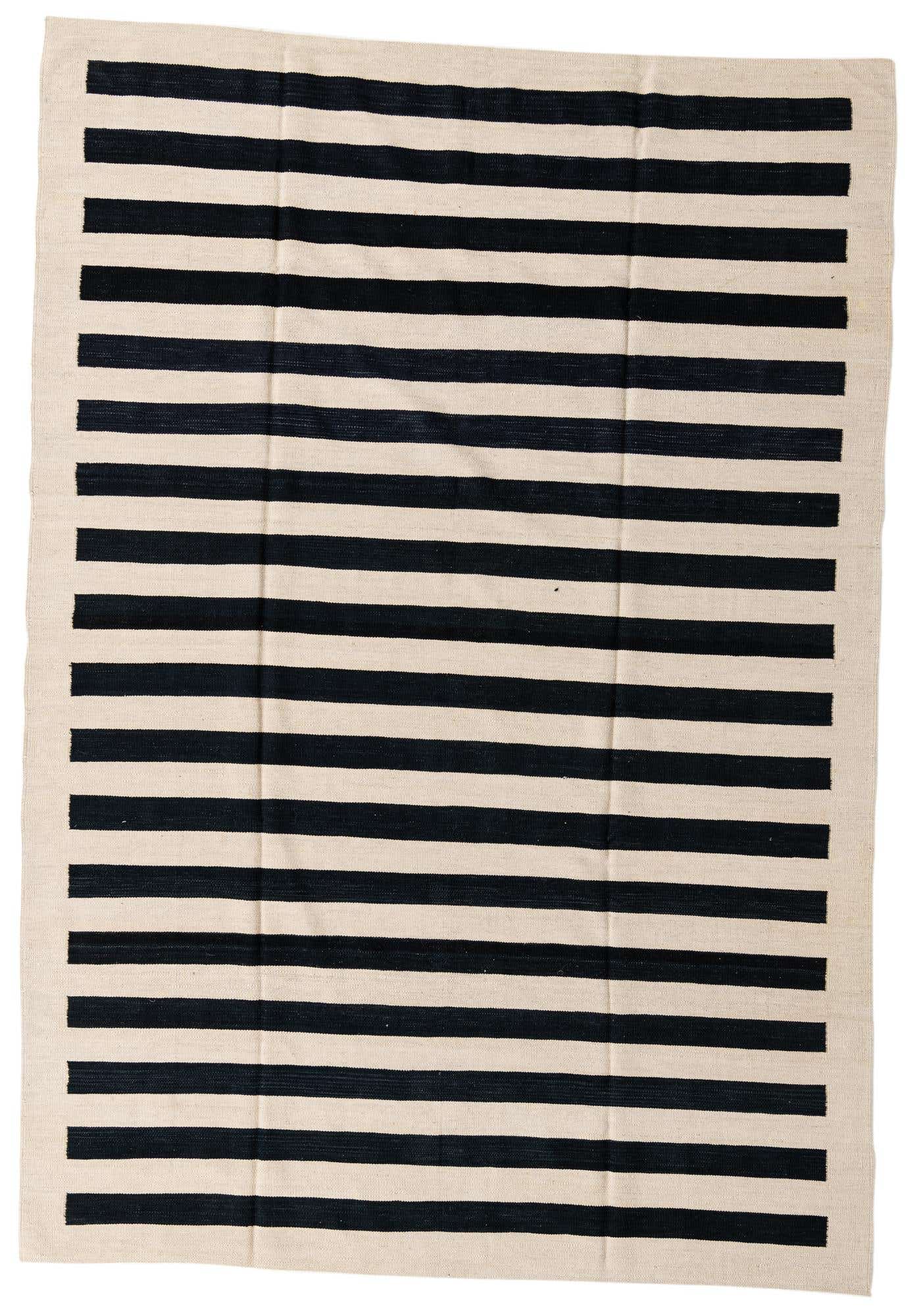 6' 7 x 9' 7 Hand Woven Kilim Modern Wool Rug