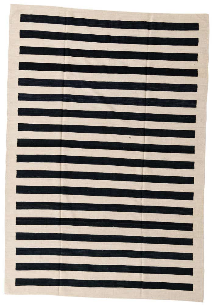 6' 7 x 9' 7 Hand Woven Kilim Modern Wool Rug
