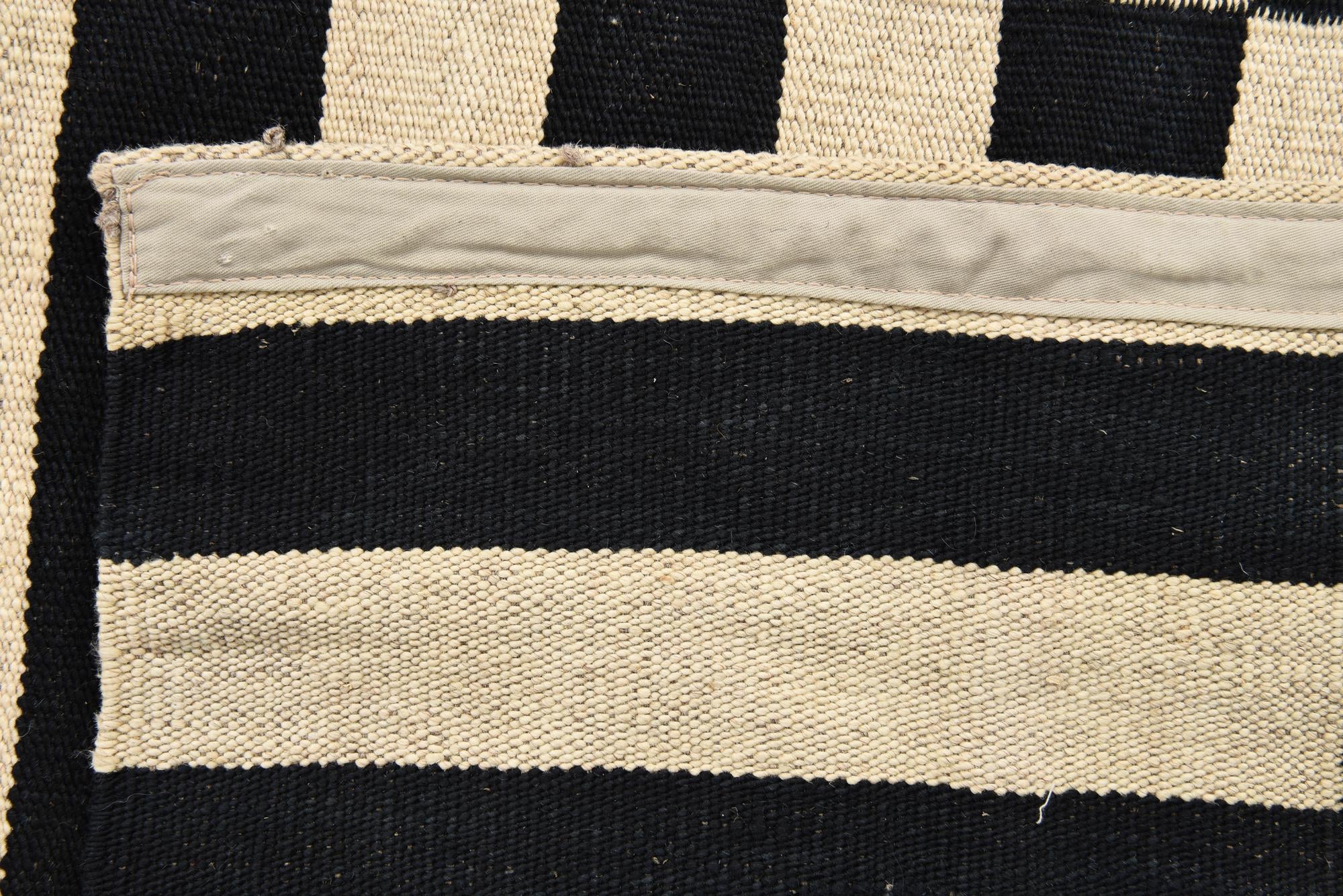3' 4 x 4' 10 Hand Woven Kilim Modern Wool Rug