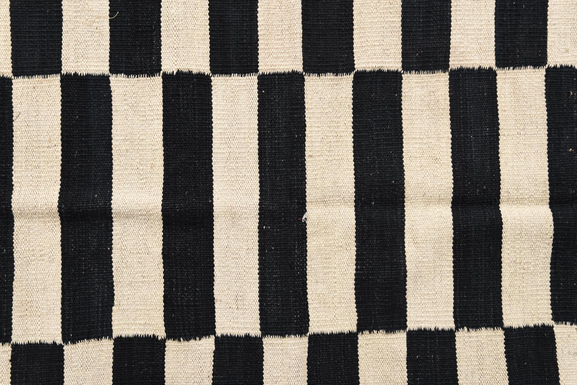 3' 4 x 4' 9 Hand Woven Kilim Modern Wool Rug