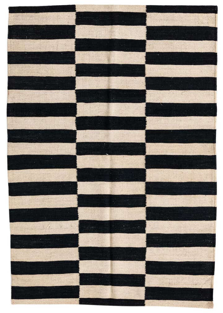 3' 4 x 4' 9 Hand Woven Kilim Modern Wool Rug