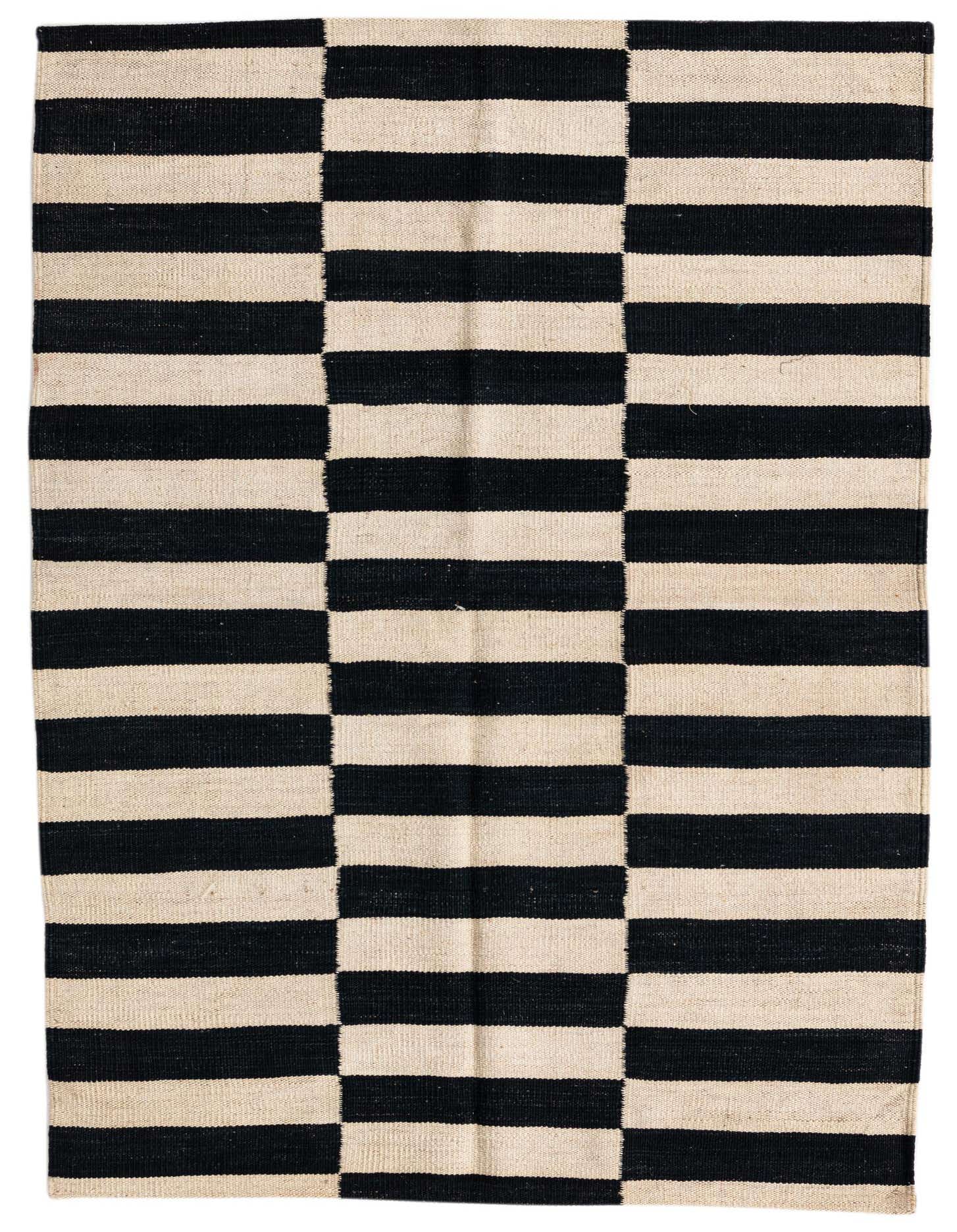 3' 4 x 4' 9 Hand Woven Kilim Modern Wool Rug