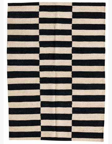 3' 4 x 4' 9 Hand Woven Kilim Modern Wool Rug