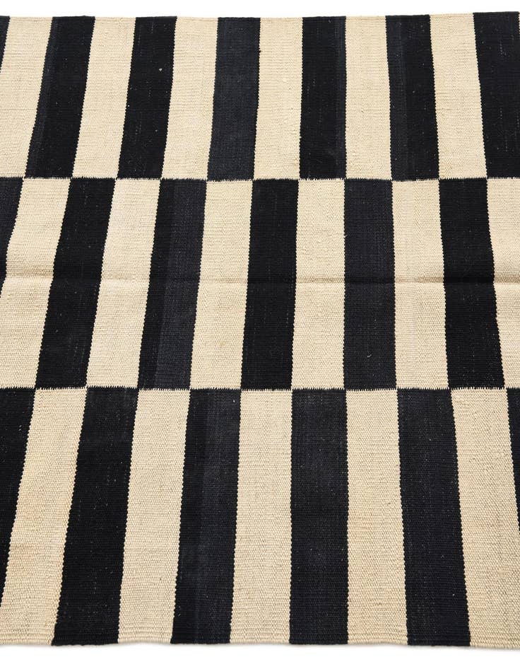 Detail image of 3' 4 x 4' 10  Hand Woven Kilim Modern Wool Rug