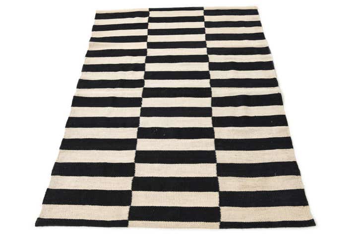 3' 3 x 4' 8 Hand Woven Kilim Modern Wool Rug